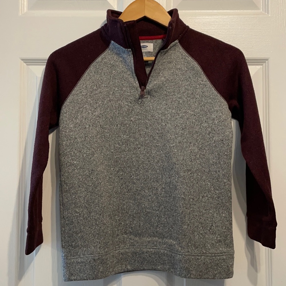 OLD NAVY Boys 1/4 Zip Knit Sweater M